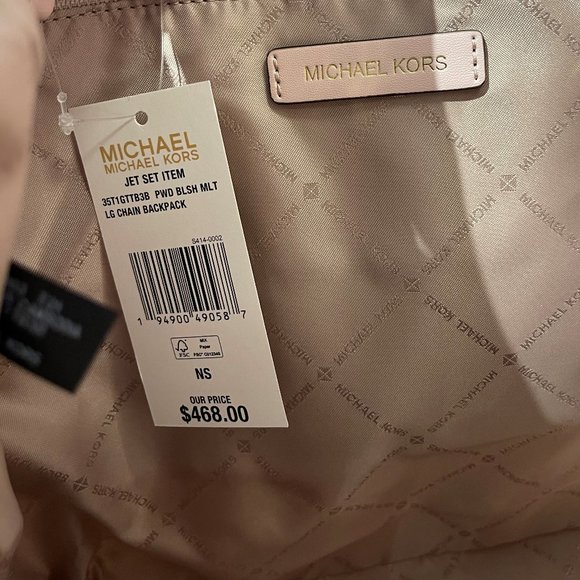 Michael Kors LG  Chain Backpack MK Vanilla Pink main image 4